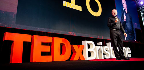 Ian Coombe at TEDxBrisbane - talking on decision-making